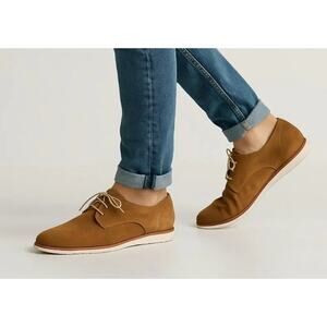 Nisolo Tobacco Brown Suede Lightweight Flex Derby Shoes Men's Size 11